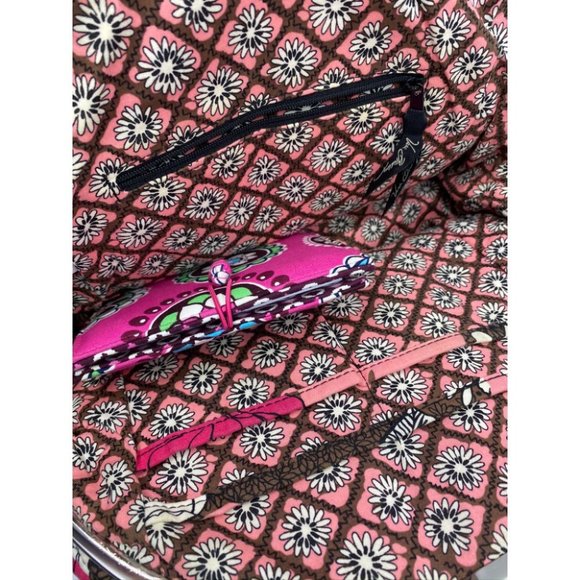 VERA BRADLEY Quilted Tote Bag w/ Wallet Black Red - Picture 8 of 13